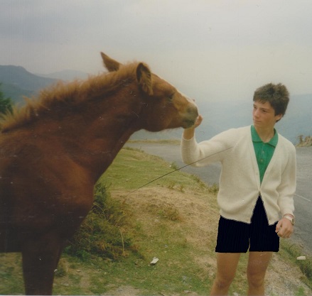 Moi à 16 ans avec un cheval.